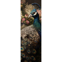 Lade das Bild in den Galerie-Viewer, Poster Blumiger Pfau Digital Art Panorama Hoch