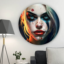 Lade das Bild in den Galerie-Viewer, Aluminiumbild gebürstet Blutige Harley Abstrakt Kreis