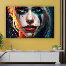 Lade das Bild in den Galerie-Viewer, Spannrahmenbild Blutige Harley Abstrakt Querformat