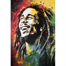 Lade das Bild in den Galerie-Viewer, Spannrahmenbild Bob Marley Aquarell Hochformat
