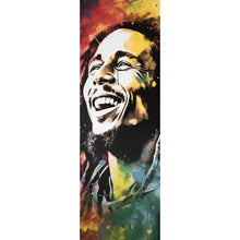 Lade das Bild in den Galerie-Viewer, Aluminiumbild gebürstet Bob Marley Aquarell Panorama Hoch