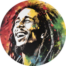 Lade das Bild in den Galerie-Viewer, Aluminiumbild Bob Marley Aquarell Kreis