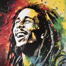 Lade das Bild in den Galerie-Viewer, Spannrahmenbild Bob Marley Aquarell Quadrat