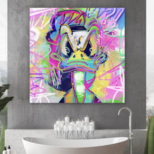 Lade das Bild in den Galerie-Viewer, Leinwandbild Böser Donald Pop Art Quadrat