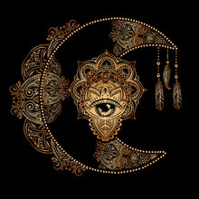 Lade das Bild in den Galerie-Viewer, Spannrahmenbild Boho Mond Quadrat
