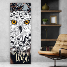 Lade das Bild in den Galerie-Viewer, Aluminiumbild Boho Traumfänger mit Eule Panorama Hoch