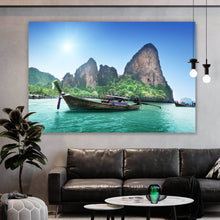 Lade das Bild in den Galerie-Viewer, Poster Boote in Thailand Querformat