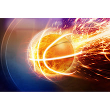 Lade das Bild in den Galerie-Viewer, Leinwandbild Brennender Basketball Querformat