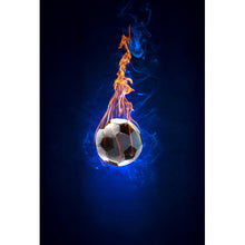 Lade das Bild in den Galerie-Viewer, Leinwandbild Brennender Fußball Hochformat
