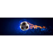 Lade das Bild in den Galerie-Viewer, Leinwandbild Brennender Fußball Panorama