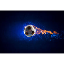 Lade das Bild in den Galerie-Viewer, Leinwandbild Brennender Fußball Querformat