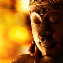 Lade das Bild in den Galerie-Viewer, Spannrahmenbild Bronze Buddha Statue Quadrat
