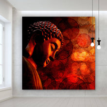 Lade das Bild in den Galerie-Viewer, Poster Bronze Zen Buddha Quadrat
