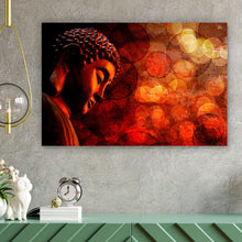Lade das Bild in den Galerie-Viewer, Aluminiumbild Bronze Zen Buddha Querformat