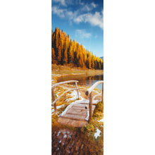 Lade das Bild in den Galerie-Viewer, Poster Brücke in herbstlicher Berglandschaft Panorama Hoch