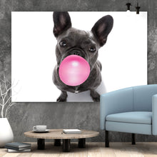 Lade das Bild in den Galerie-Viewer, Aluminiumbild Bubble Bulldogge Querformat