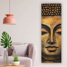 Lade das Bild in den Galerie-Viewer, Aluminiumbild Buddha Braun Panorama Hoch