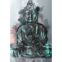 Lade das Bild in den Galerie-Viewer, Leinwandbild Buddha Digital Art Hochformat