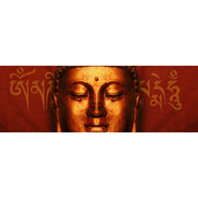 Lade das Bild in den Galerie-Viewer, Poster Buddha Gesicht mit Schriftzug Panorama