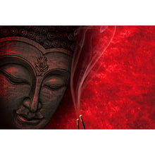 Lade das Bild in den Galerie-Viewer, Leinwandbild Buddha in rotem Licht Querformat