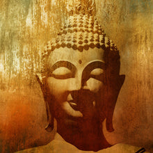 Lade das Bild in den Galerie-Viewer, Poster Buddha Kopf im Grunge Stil Quadrat