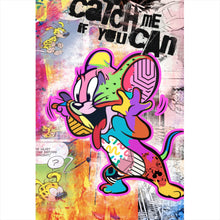 Lade das Bild in den Galerie-Viewer, Aluminiumbild gebürstet Bugs und Jerry Pop Art Hochformat