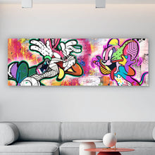 Lade das Bild in den Galerie-Viewer, Aluminiumbild Bugs und Jerry Pop Art Panorama