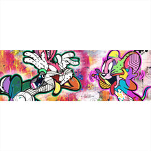 Lade das Bild in den Galerie-Viewer, Aluminiumbild gebürstet Bugs und Jerry Pop Art Panorama