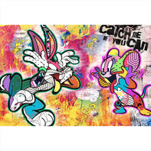 Lade das Bild in den Galerie-Viewer, Poster Bugs und Jerry Pop Art Querformat