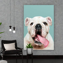 Lade das Bild in den Galerie-Viewer, Spannrahmenbild Bulldoggen Welpe Hochformat