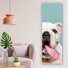 Lade das Bild in den Galerie-Viewer, Leinwandbild Bulldoggen Welpe Panorama Hoch