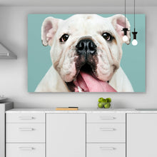 Lade das Bild in den Galerie-Viewer, Leinwandbild Bulldoggen Welpe Querformat