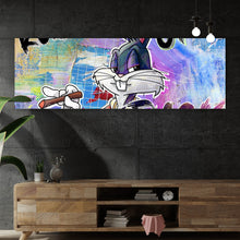 Lade das Bild in den Galerie-Viewer, Aluminiumbild gebürstet Bunny Rule Number One Panorama