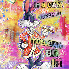 Lade das Bild in den Galerie-Viewer, Spannrahmenbild Bunny you can do it Quadrat