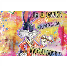 Lade das Bild in den Galerie-Viewer, Aluminiumbild Bunny you can do it Querformat