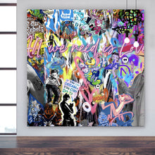 Lade das Bild in den Galerie-Viewer, Poster Bunte Comicfiguren Pop Art Quadrat