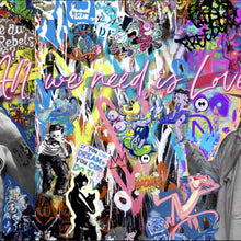 Lade das Bild in den Galerie-Viewer, Poster Bunte Comicfiguren Pop Art Quadrat