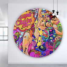 Lade das Bild in den Galerie-Viewer, Aluminiumbild Bunte Pop Art Comic mit Sprüchen Kreis