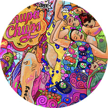 Lade das Bild in den Galerie-Viewer, Aluminiumbild gebürstet Bunte Pop Art Comic mit Sprüchen Kreis