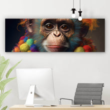 Lade das Bild in den Galerie-Viewer, Poster Bunter Affe Digital Art Panorama