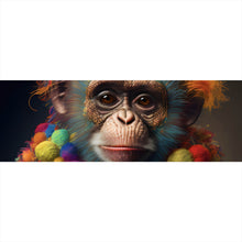 Lade das Bild in den Galerie-Viewer, Poster Bunter Affe Digital Art Panorama