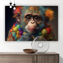 Lade das Bild in den Galerie-Viewer, Poster Bunter Affe Digital Art Querformat