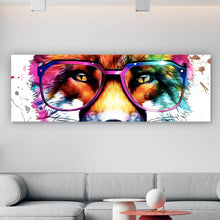 Lade das Bild in den Galerie-Viewer, Spannrahmenbild Bunter Fuchs Pop Art Panorama