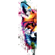 Lade das Bild in den Galerie-Viewer, Spannrahmenbild Bunter Fuchs Pop Art Panorama Hoch