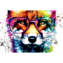 Lade das Bild in den Galerie-Viewer, Poster Bunter Fuchs Pop Art Querformat