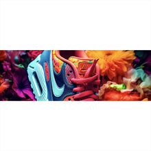 Lade das Bild in den Galerie-Viewer, Aluminiumbild Bunter Sneaker in Blumenmeer Panorama