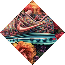 Lade das Bild in den Galerie-Viewer, Poster Bunter Sneaker in Blumenbett Raute