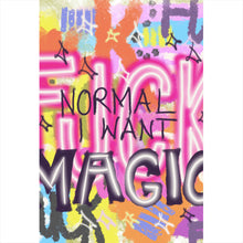 Lade das Bild in den Galerie-Viewer, Poster Buntes Graffiti Spruchbild Neon Hochformat