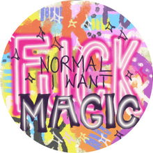 Lade das Bild in den Galerie-Viewer, Aluminiumbild gebürstet Buntes Graffiti Spruchbild Neon Kreis