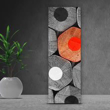 Lade das Bild in den Galerie-Viewer, Acrylglasbild Buntstifte Schwarz Weiß Panorama Hoch